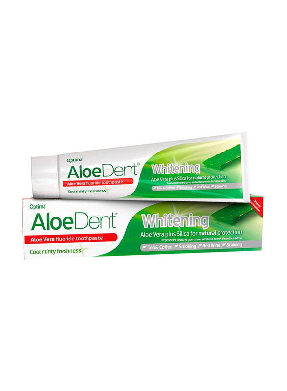 

Optima Aloe Dent Aloe Vera Whitening Toothpaste with Fluoride, 100ml