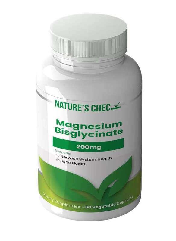 

Nature's Chec Magnesium Bisglycinate, 200 mg, 60 Veg Capsules, High Absorption for Muscle & Nerve Health