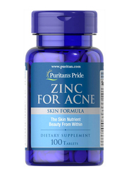 Puritan's Pride Zinc for Acne Mineral Dietary Supplement, 100 Tablets