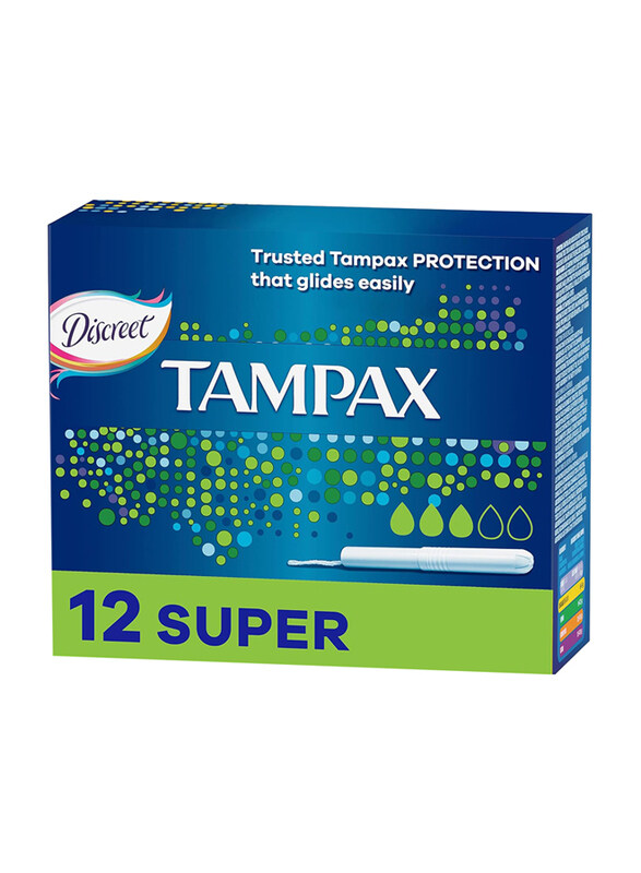 

Tampax Super Tampons with Applicator, 12 Pieces