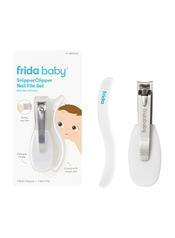 

Fridababy Snipperclipper Nail File Set for Babies, Silver/White