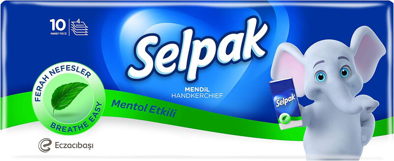 

Selpak 4 Ply Mentholated Hanky, 10 Pieces