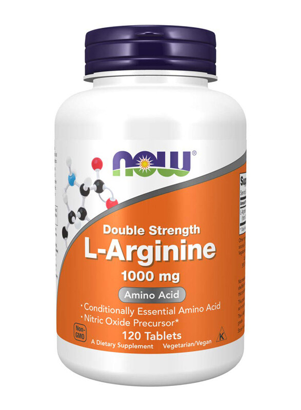 

Now L-Arginine Amino Acid Double Strength Foods Dietary Supplement, 1000mg, 120 Tablets