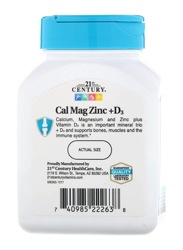 21St Century Cal Mag Zinc + D Tablets, 90 Tablets