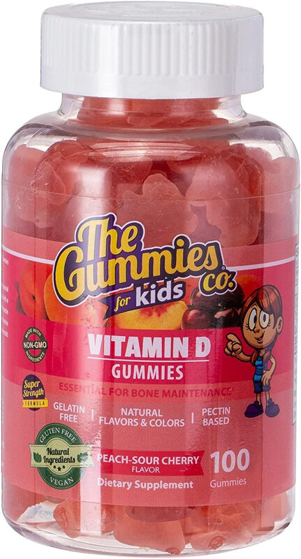 

The Gummies Co. Vitamin D Peach-Sour Cherry Flavor, 100 Gummies