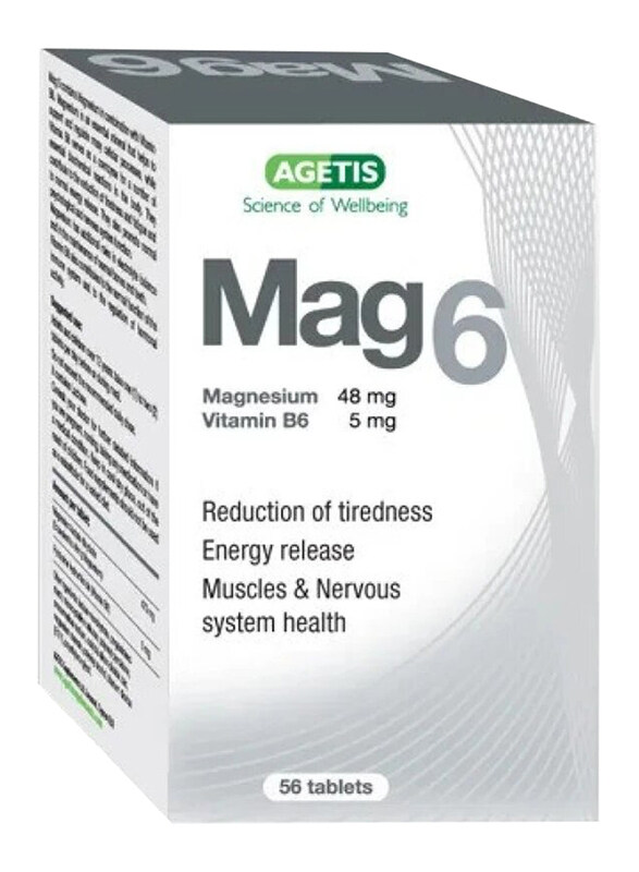 

Agetis Mag6 Magnesium & Vitamin B6 Tablets, 56 Tablets