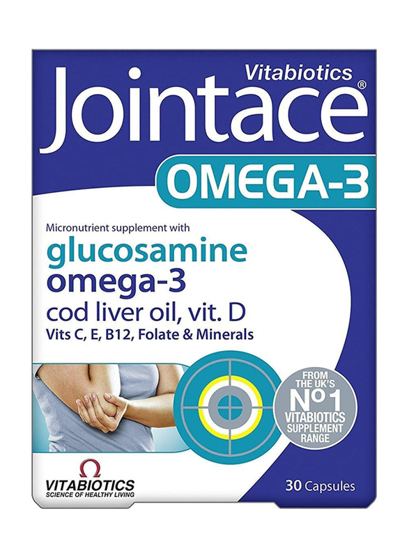 Vitabiotics Jointace Omega 3 Oil & Glucosamine, 2 x 30 Capsules