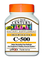 21St Century C-500 Mg, Orange Flavor Chewables, 110 Tablets