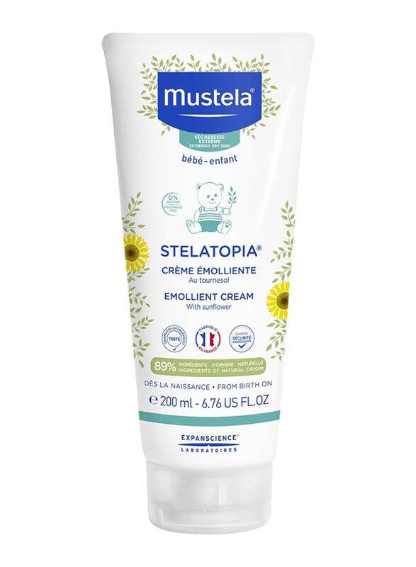 

Mustela 200ml Stelatopia Emollient Cream for Babies, White