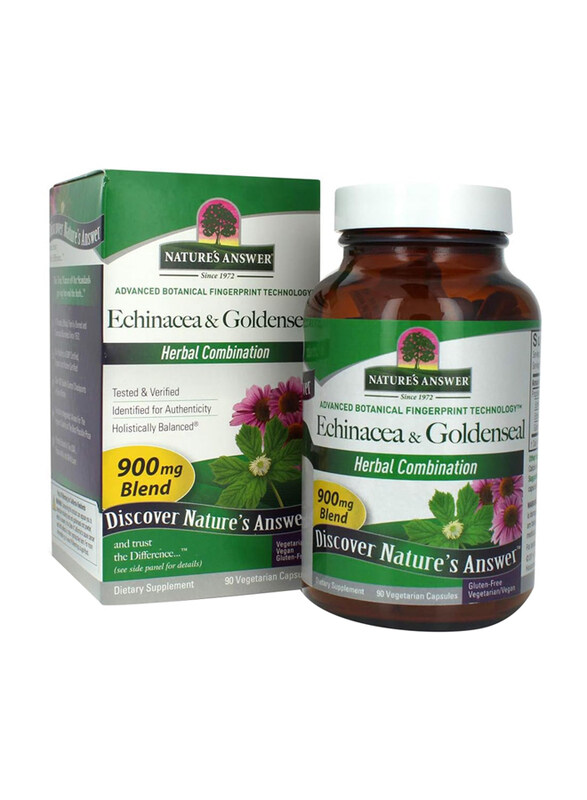 

Nature's Answer Echinacea & Goldenseal Vegan Capsules, 900mg, 90 Capsules