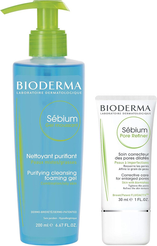 

Bioderma Sebium Purifying Cleansing Foaming Gel with Sebium Pore Refiner, 2 Pieces