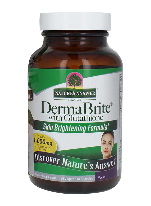 

Nature's Answer Dermabrite with Glutathione, 1000mg, 60 Capsules