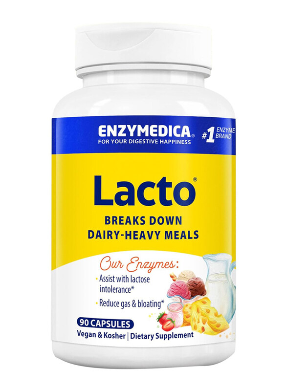 

Enzymedica Maximum Strength Formula for Dairy Intolerance Lacto, 90 Capsules