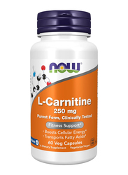 Now L-Carnitine Purest Form Dietary Supplement, 250mg, 60 Vegetarian Capsules