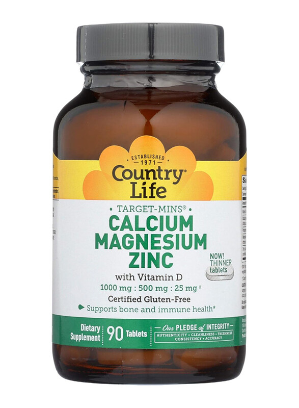 

Country Life Calcium Magnesium Zinc, 90 Tablets