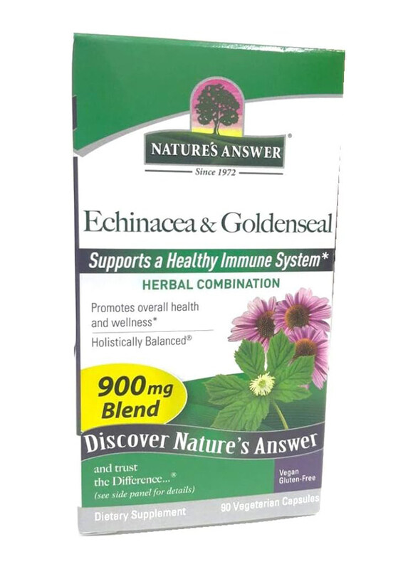 

Nature's Answer Echinacea & Goldenseal Dietary Supplement, 900mg, 90 Vegetarian Capsules