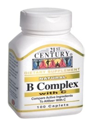 21St Century B-Complex With C Caplets, 100 Capsules