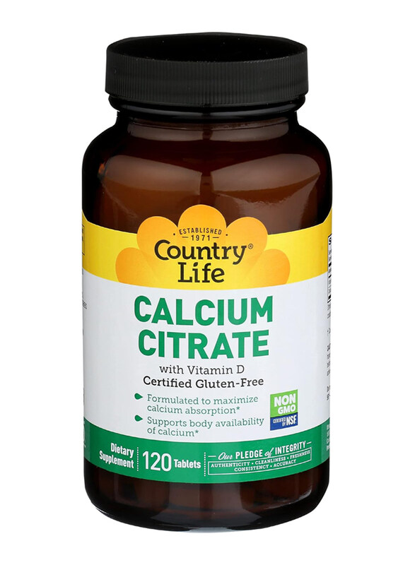 

Country Life Calcium Citrate, 120 Tablets