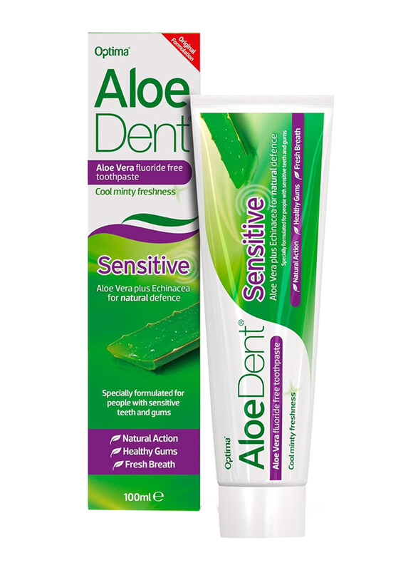 

Optima Aloe Dent Sensitive Aloe Vera Fluoride Free Toothpaste, 100ml