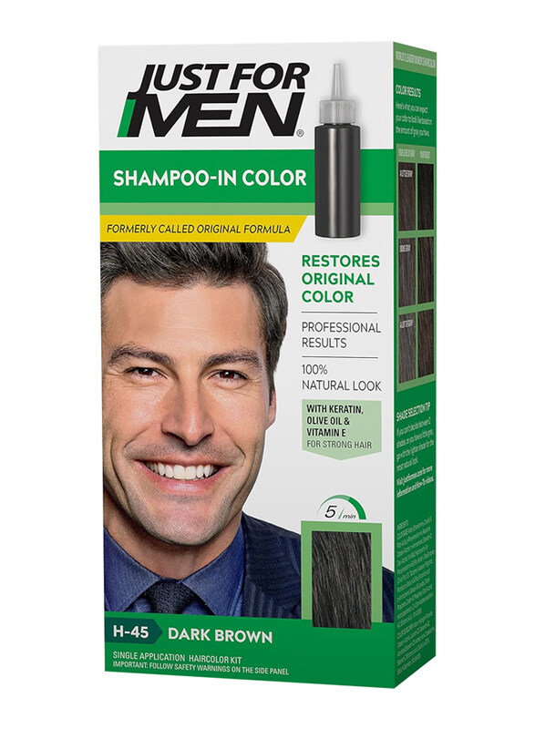 

Just For Men Shampoo-In Original Formula Hair Colour, 2 Packs, H45 Dark Brown