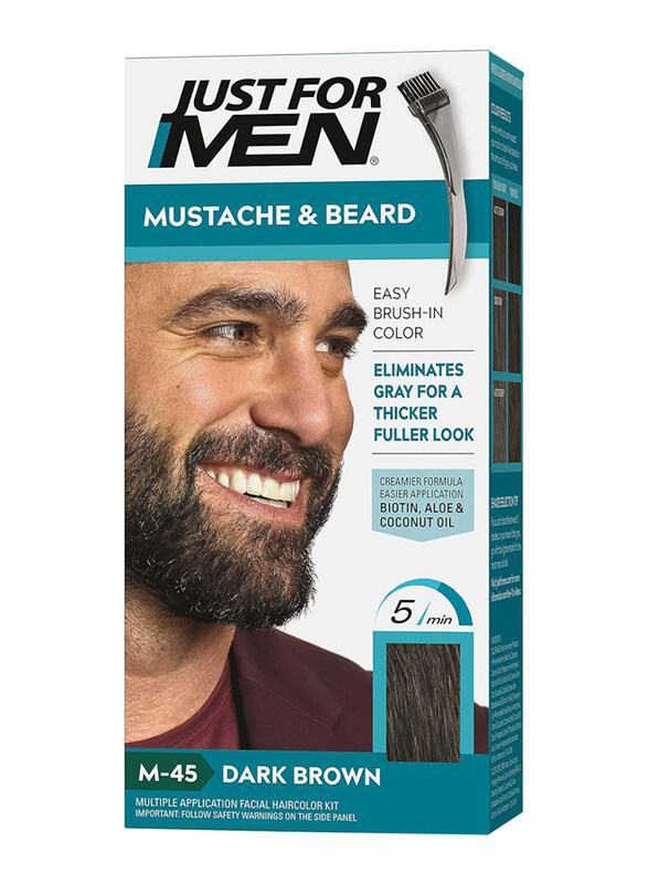 

Just For Men Moustache & Beard Easy Brush-In Hair Colour, 68gm, M-45 Dark Brown