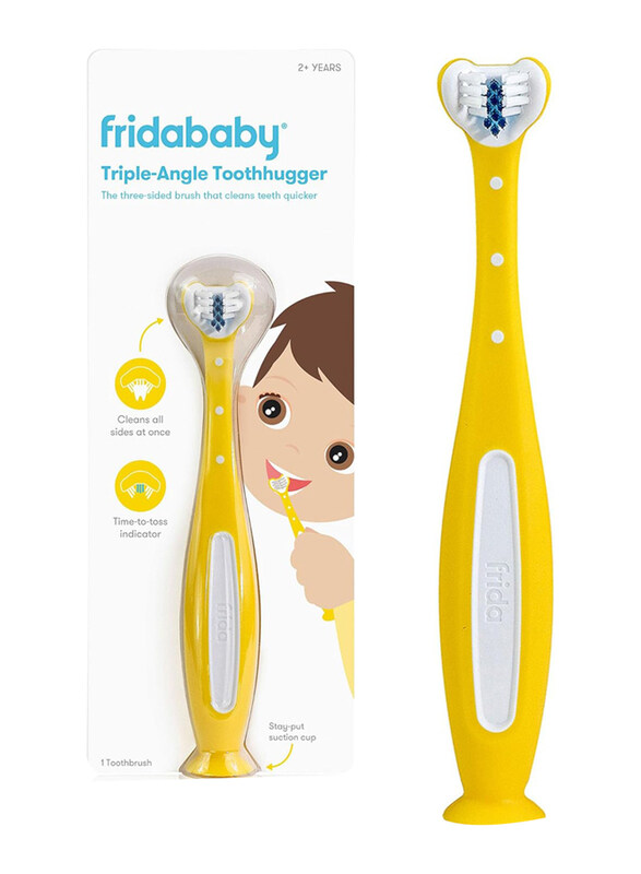 

Fridababy Triple-Angle Tooth Hugger Training Toothbrush for Babies, Yellow