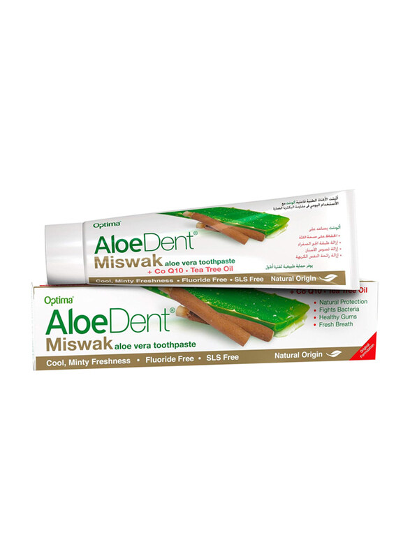 

Optima Aloe Dent Miswak Fluoride Free Toothpaste, 100ml