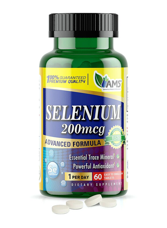 

America Medic & Science Selenium Pure Dietary Supplement, 200mcg, 60 Tablets