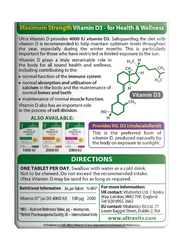 Vitabiotics Ultra Vitamin D 4000IU, 96 Tablets