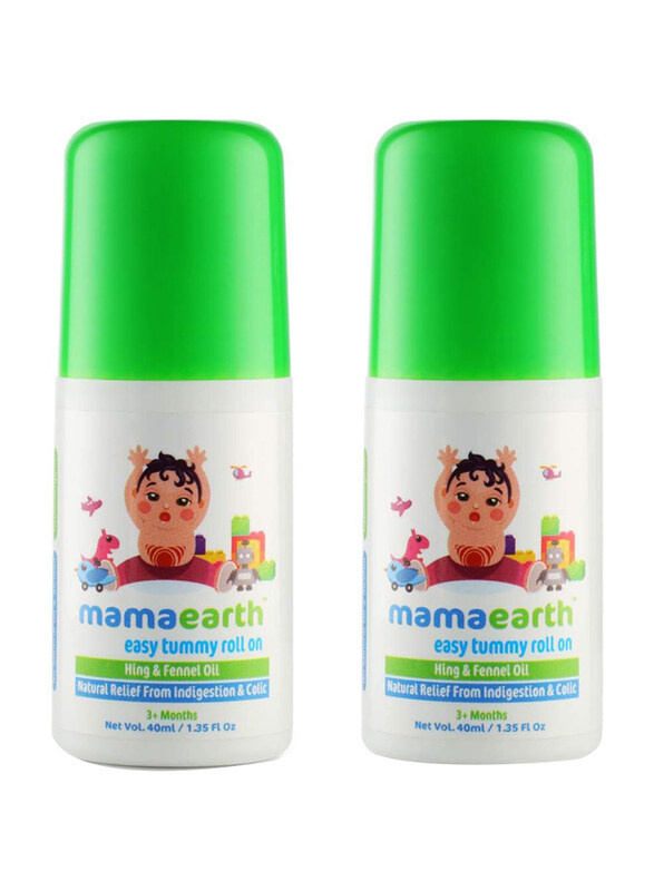 

Mamaearth 2 x 40ml Easy Baby Tummy Roll On for Digestion & Colic Relief with Hing & Fennel for Babies, Multicolour