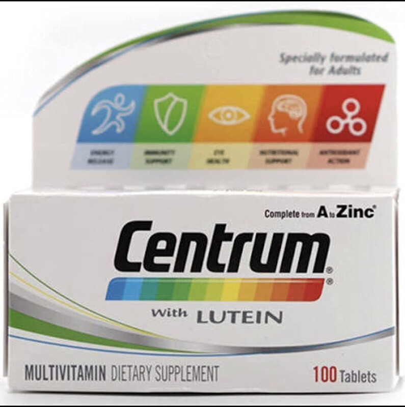 

Centrum with Lutein Multivitamin & Mineral Supplement, 100 Tablets