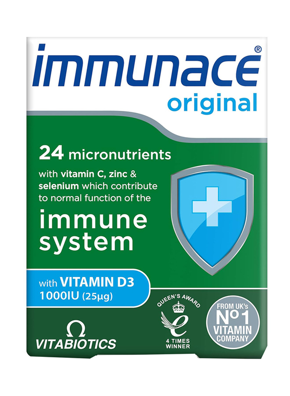 Vitabiotics Immunace Original Immune System with Vitamin D3, 1000IU, 30 Tablets