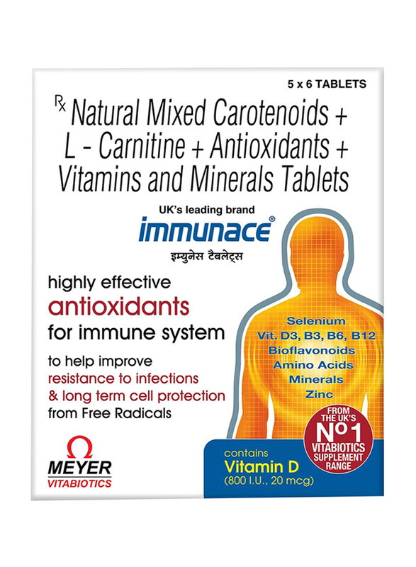 

Vitabiotics Immunace Highly Effective Antioxidants for immune System, 30 Tablets