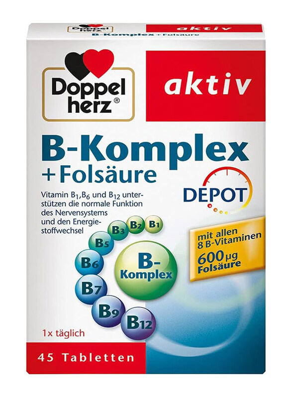 

Doppelherz Supra Folic + B-Complex Tablets, 45 Tablets