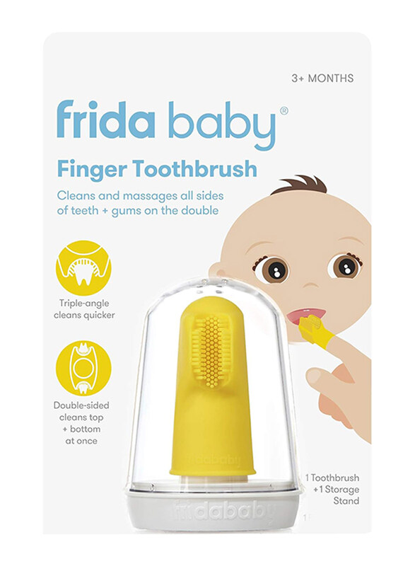 

Fridababy Baby's First Finger Toothbrush for Babies, Yellow