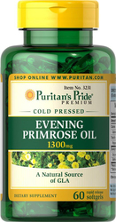 Puritan's Pride Evening Primrose Oil Dietary Supplement, 1300mg, 60 Softgels