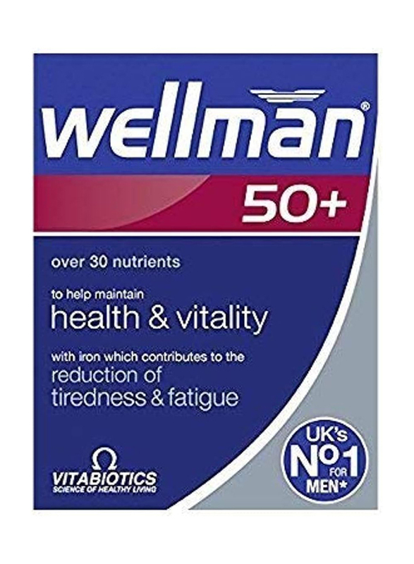 Vitabiotics Wellman 50+ Tablets, 2 x 30 Tablets