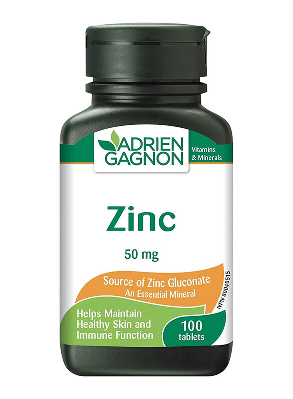 

Adrien Gagnon Zinc for Healthy Skin & Immune Function, 50mg, 100 Tablets