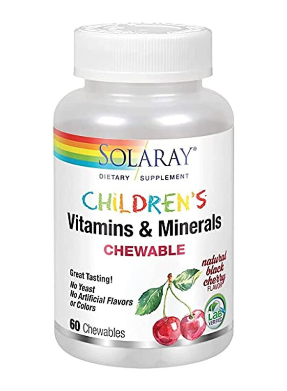 

Solaray Children's Vitamins & Minerals Chewable, 60 Tablets