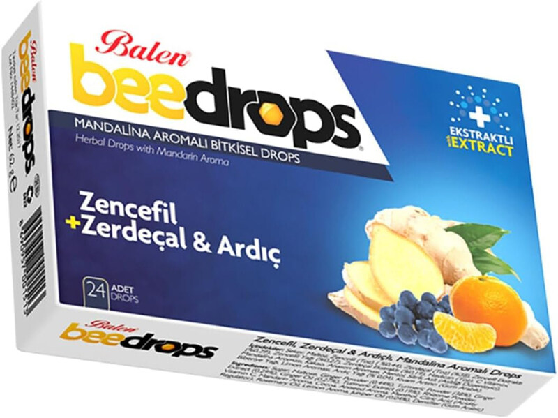 

Balen Bee Drops Ginger/Mandarin Flavoured Lozenges, 24 Pieces