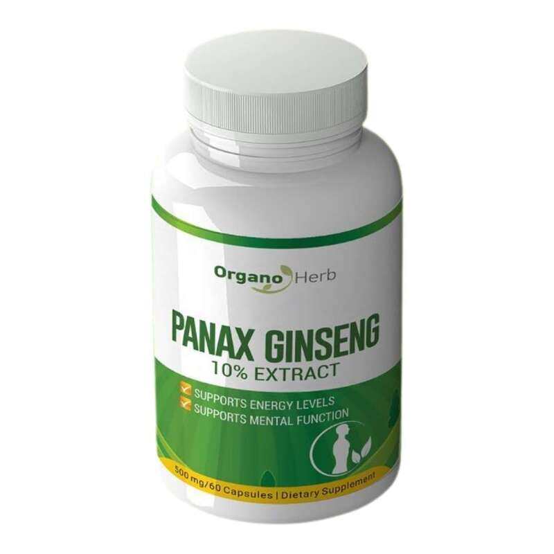 

Organo Herb Panax Ginseng 10% Extract, 60 Capsules, Natural Energy Booster & Immune Support