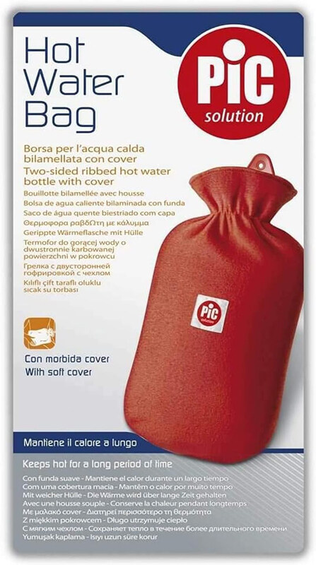 

Pic Solution 2 Sided Ribbed Hot Water Bag, Red