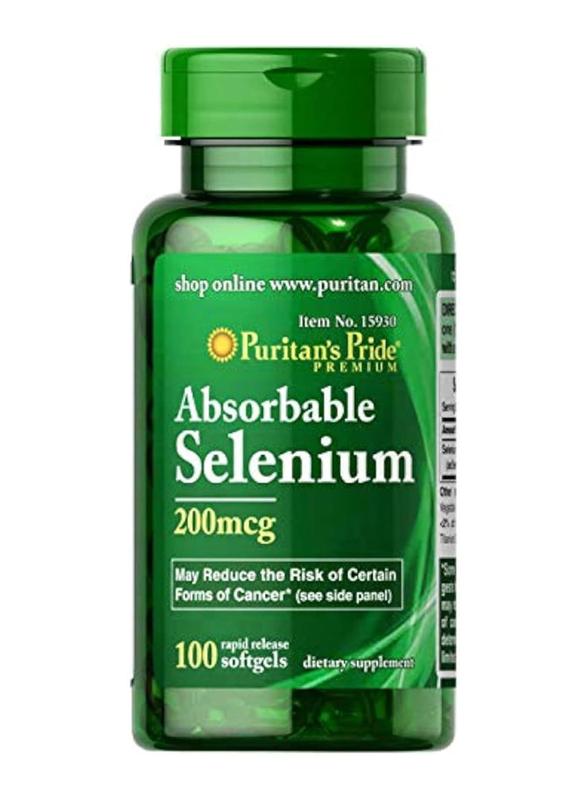 Puritan's Pride Absorbable Selenium, 200mcg, 100 Softgels