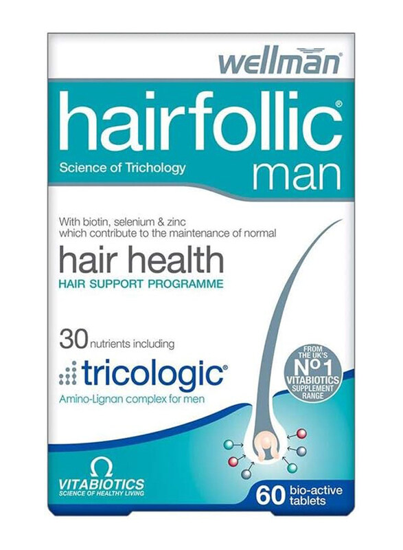

Vitabiotics Wellman Hairfollic Men Tablets, 60 Tablets