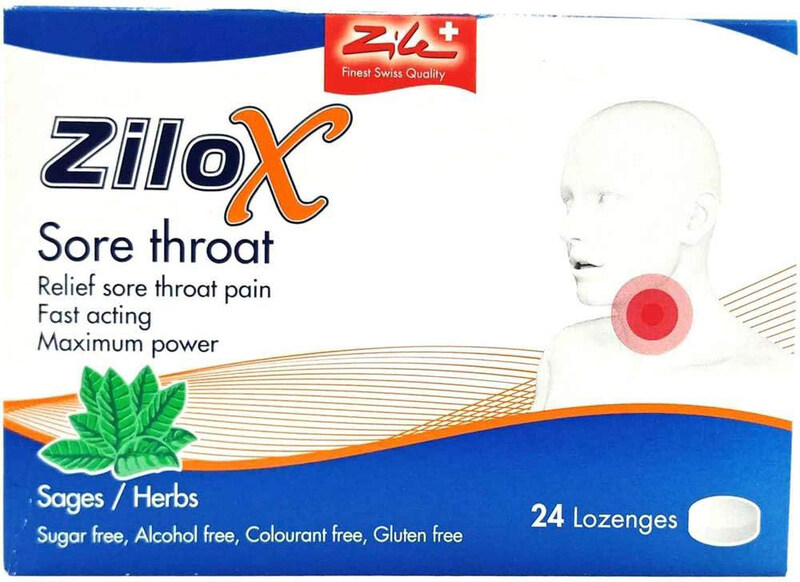 

Zilox Sore Throat Lozenges, 24 Pieces