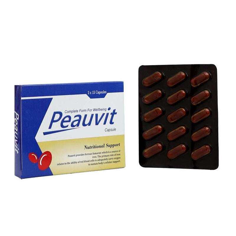 

Peauvit Capsules , Nutritional Support with Iron, 30 Capsules, Essential for Energy and Vitality