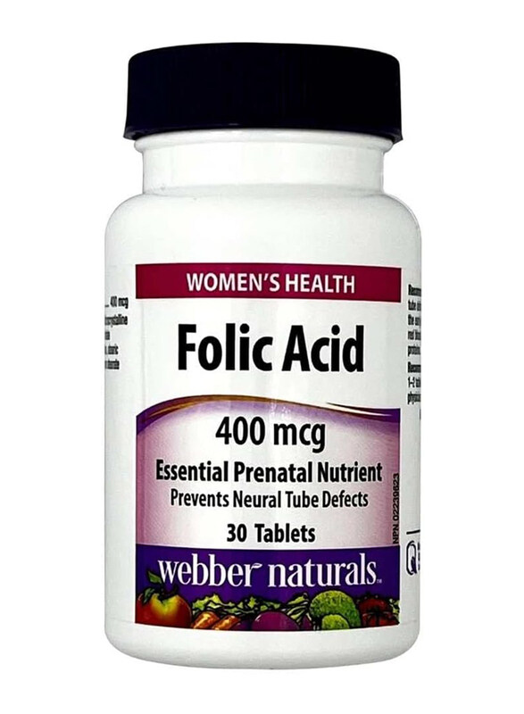 

Webber Naturals Folic Acid Tablets, 0.4mg, 30 Tablets