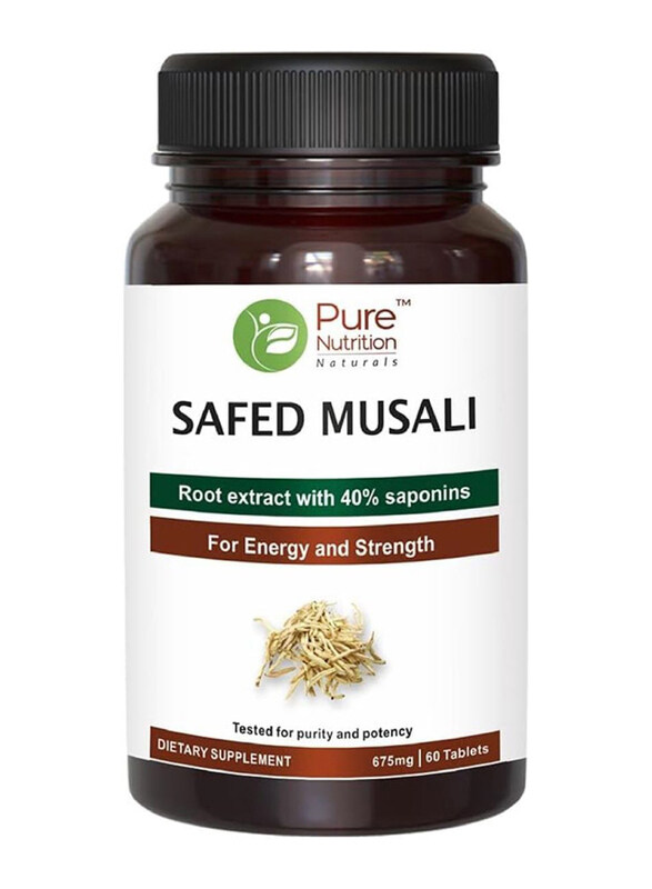

Pure Nutrition Safed Musli Root Extract, 500mg, 60 Tablets
