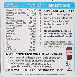 Vitabiotics Wellbaby Multivitamin Drops, 30ml