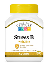 21St Century, Stress B, with Zinc, Energy & Immune Support, 66 Tablets